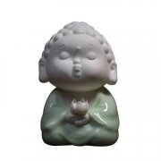 汽车摆件如来佛像 可爱陶瓷车载摆设 车上禅意保平安中控台饰品