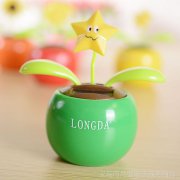 车载太阳花 摇摆太阳能水果花 太阳精灵汽车饰品摆件 太阳花